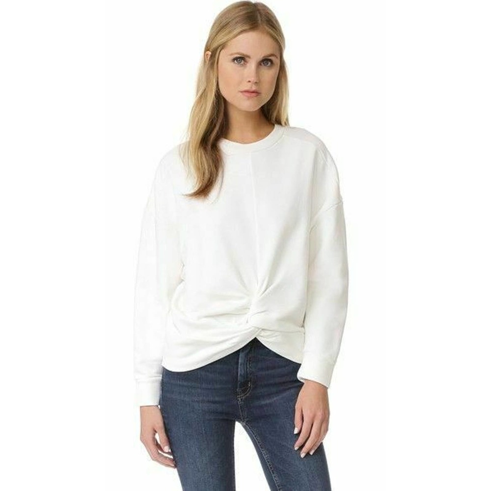 IRO Muka twist knot tie front crewneck sweatshirt